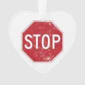 Onderdruk stopteken ornament (voorkant)