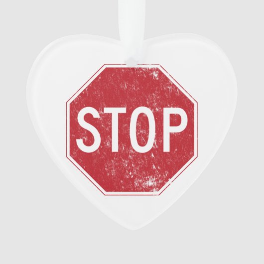 Onderdruk stopteken ornament (voorkant)