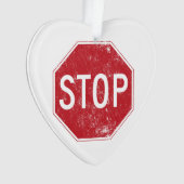 Onderdruk stopteken ornament (voorkant)