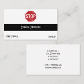 Onderdruk stopteken visitekaartje (Voorkant / Achterkant)