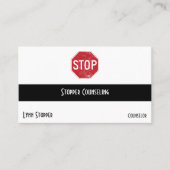 Onderdruk stopteken visitekaartje (Voorkant)