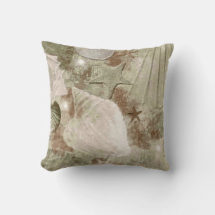 Onderdruk Tan Seashell Pillow Kussen
