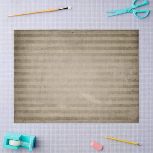 Onderdruk Tan Stripes-ontkoppeling Tissuepapier (Craft)