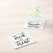 Onderdruk Trick or treat Halloween Kartonnen Onderzetters (Insitu)