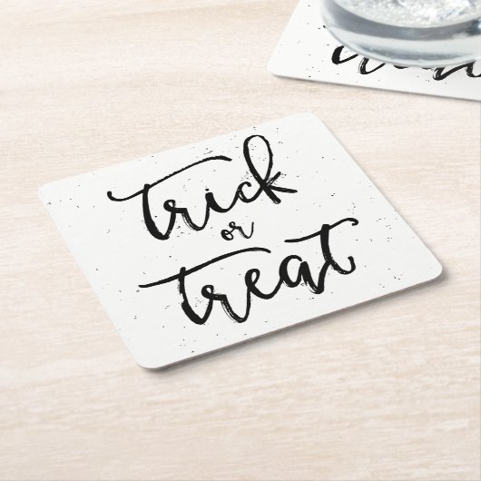 Onderdruk Trick or treat Halloween Kartonnen Onderzetters (Schuin)