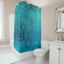 Onderdruk Turquoise Blue Mandala Design