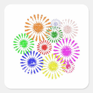 Onderdruk ventilatorbarst vierkante sticker