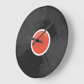 Onderdruk vinylopnameklok met naam grote klok (Hoek)