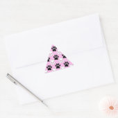 Onderdruk zwart en wit peuters op roze achtergrond sticker (Envelop)