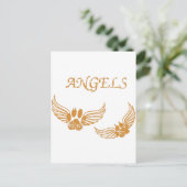 Onderdrukkende Angel Pet Paws Briefkaart (Staand voorkant)