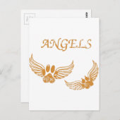 Onderdrukkende Angel Pet Paws Briefkaart (Voorkant / Achterkant)
