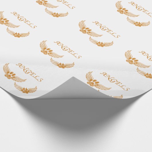 Onderdrukkende Angel Pet Paws Cadeaupapier (Hoek)