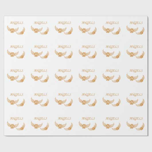 Onderdrukkende Angel Pet Paws Cadeaupapier (Vlak)