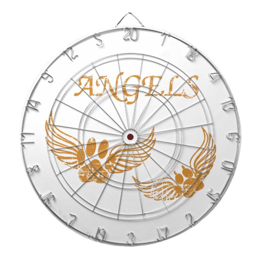 Onderdrukkende Angel Pet Paws Dartbord (Voorkant)