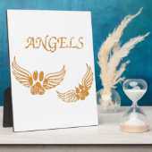 Onderdrukkende Angel Pet Paws Fotoplaat (Zijkant)