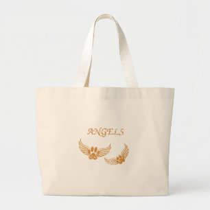 Onderdrukkende Angel Pet Paws Grote Tote Bag