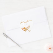 Onderdrukkende Angel Pet Paws Hart Sticker (Envelop)