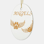 Onderdrukkende Angel Pet Paws Keramisch Ornament (Links)