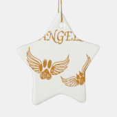 Onderdrukkende Angel Pet Paws Keramisch Ornament (Rechts)