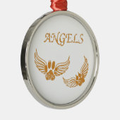 Onderdrukkende Angel Pet Paws Metalen Ornament (Rechts)