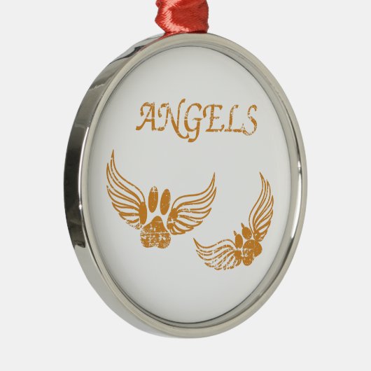 Onderdrukkende Angel Pet Paws Metalen Ornament (Rechts)