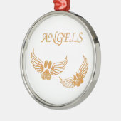 Onderdrukkende Angel Pet Paws Metalen Ornament (Links)