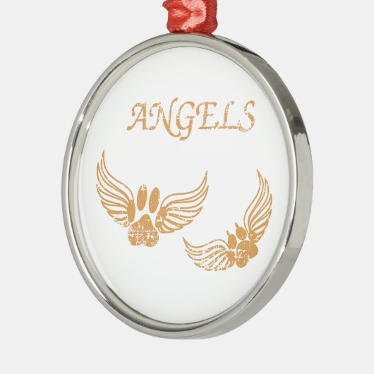 Onderdrukkende Angel Pet Paws Metalen Ornament (Links)