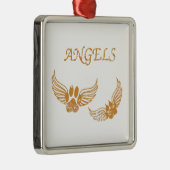 Onderdrukkende Angel Pet Paws Metalen Ornament (Rechts)