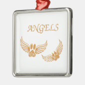 Onderdrukkende Angel Pet Paws Metalen Ornament (Links)