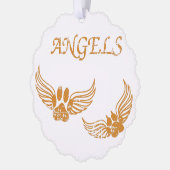 Onderdrukkende Angel Pet Paws Ornament Kaart (Links)