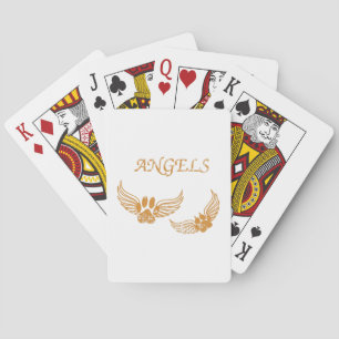 Onderdrukkende Angel Pet Paws Pokerkaarten