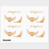Onderdrukkende Angel Pet Paws Rechthoekige Sticker (Vel)