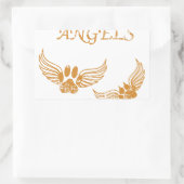 Onderdrukkende Angel Pet Paws Rechthoekige Sticker (Tas)