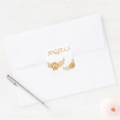 Onderdrukkende Angel Pet Paws Vierkante Sticker (Envelop)