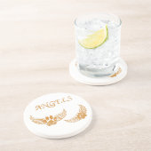 Onderdrukkende Angel Pet Paws Zandsteen Onderzetter (Zijkant)