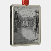Onderdrukking van Amerikaanse zeelieden Metalen Ornament (Rechts)
