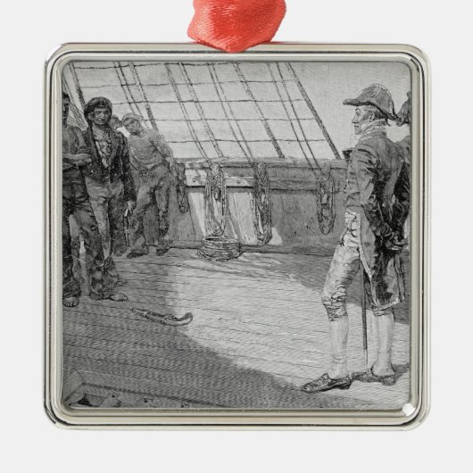 Onderdrukking van Amerikaanse zeelieden Metalen Ornament (Voorkant)