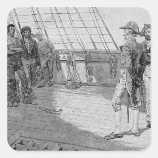 Onderdrukking van Amerikaanse zeelieden Vierkante Sticker (Voorkant)