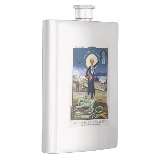 Onderdrukking van de Absinthe Hip-kolf Flacon (Rechts)