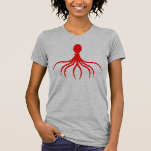 Onderdrukt octopus-ontwerp - T-shirt voor de basis