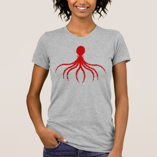 Onderdrukt octopus-ontwerp - T-shirt voor de basis (Voorkant)