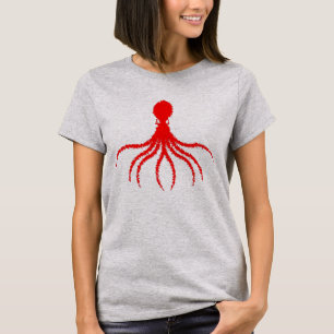Onderdrukt octopus-ontwerp - T-shirt voor de basis