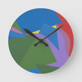 Onderdrukte Abstracte Compositie Ronde Klok