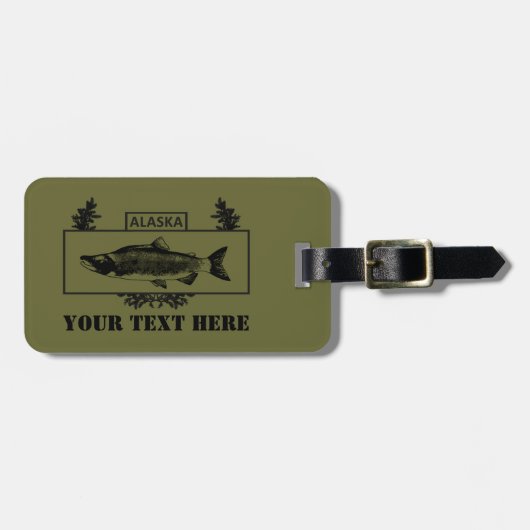 Onderdrukte Alaska Combat Fisherman Badge Bagagelabel (Voorkant horizontaal)
