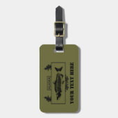 Onderdrukte Alaska Combat Fisherman Badge Bagagelabel (Voorkant verticaal)