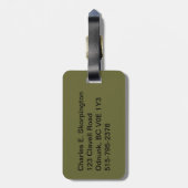 Onderdrukte Alaska Combat Fisherman Badge Bagagelabel (Achterkant verticaal)