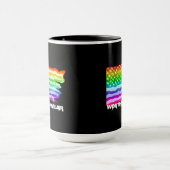 Onderdrukte Amerikaanse vlag - regenboog - Draag Mok (Midden)