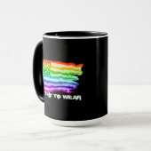 Onderdrukte Amerikaanse vlag - regenboog - Draag Mok (Voorkant links)