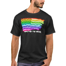 Onderdrukte Amerikaanse vlag - regenboog - Draag