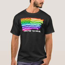 Onderdrukte Amerikaanse vlag - regenboog - Draag T-shirt